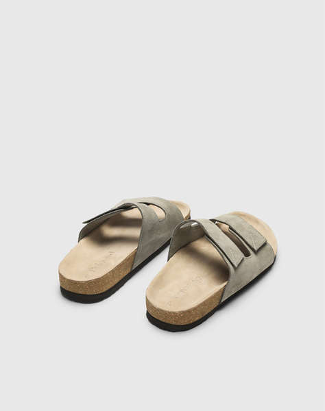 SELECTED SLMBASTIAN SUEDE STRAP SLIDER