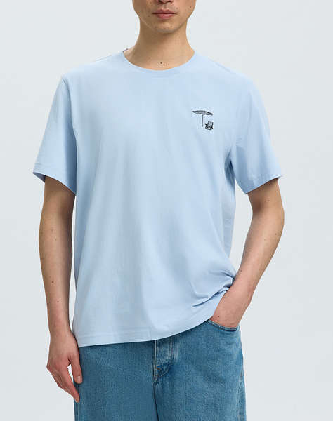 SELECTED SLHASPEN EMB SS O-NECK TEE