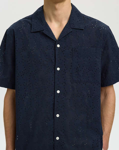 SELECTED SLHRLXJAX BRODERIE SS SHIRT