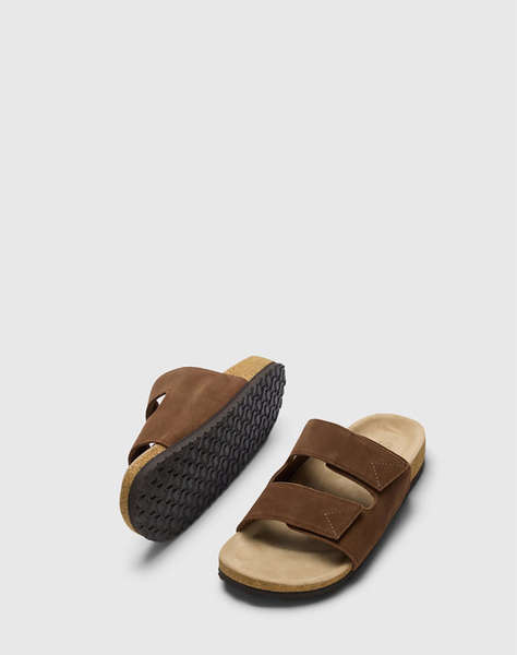 SELECTED SLMBASTIAN SUEDE STRAP SLIDER