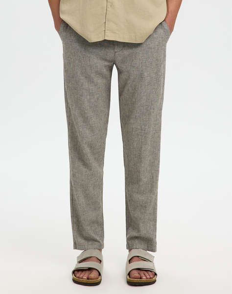 SELECTED SLM172-SLIMTAPE BRODY LINEN BLD PNT NOOS