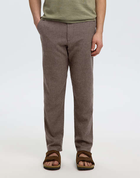 SELECTED SLM172-SLIMTAPE BRODY LINEN BLD PNT NOOS