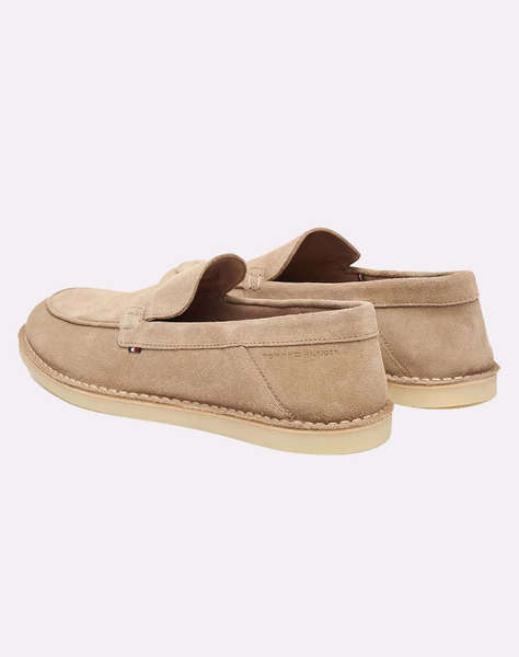 TOMMY HILFIGER HILFIGER STITCHDOWN SUEDE LOAFER