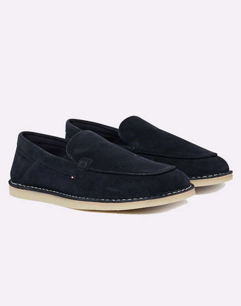 TOMMY HILFIGER HILFIGER STITCHDOWN SUEDE LOAFER