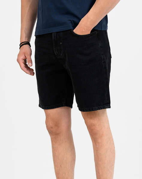 ANTONY MORATO MMDS00084FA7001431W02263 MIN OF 10 DENIM SHORT TOM REGULAR FIT IN RIGID BLACK-BLACK DENIM DENIM SHORT TOM REGULAR FIT IN RIGID BLACK-BLACK DENIM BERMUDA MEN''S