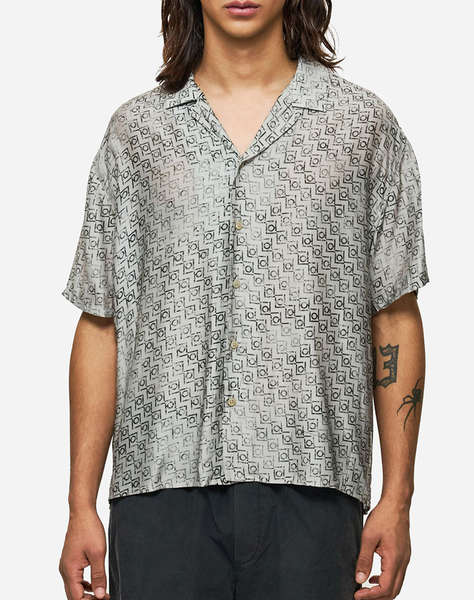 DIRTY LAUNDRY MONOGRAM SILK SHIRT