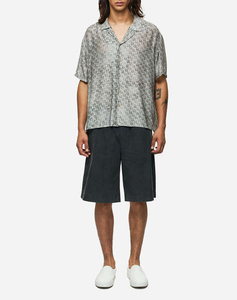 DIRTY LAUNDRY MONOGRAM SILK SHIRT