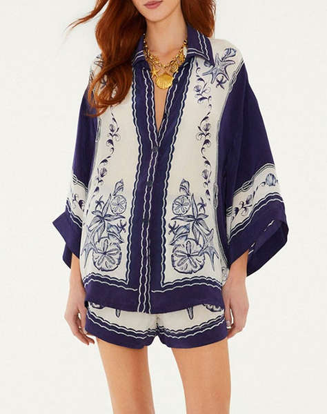 FARM RIO COAST SCARF OFF-WHITE SHIRT-COAST SCARF OFF-WHITE