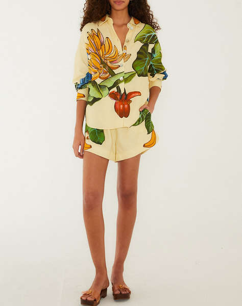 FARM RIO BANANA GRAPES YELLOW SHIRT-BANANA GRAPES YELLOW