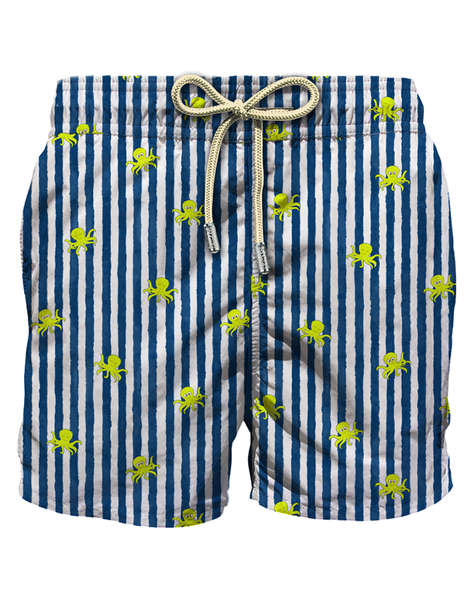 MC2 LIGHTING MICRO STRETCH-SWIMSHORT-OCTOPUS W STRIPES S 6194