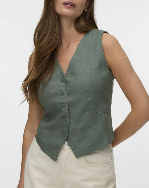 VERO MODA VMLAICA SL LINEN WAISTCOAT