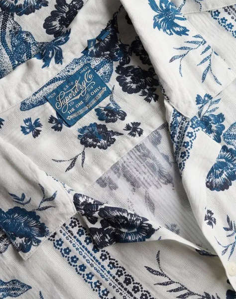 SUPERDRY D4 OVIN BEACH PRINTED S/S SHIRT WOMEN''S SHIRT