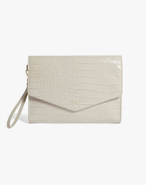 TED BAKER WESSLIE Croc Effect Icon Envelope Pouch