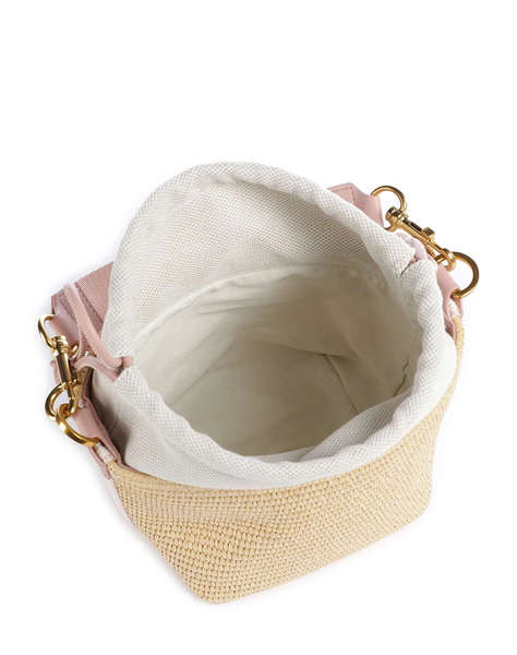 TED BAKER RAFFYNA Webbing Detail Raffia Small Bucket Bag