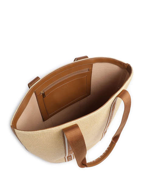 TED BAKER RAFIIA Webbing Detail Raffia Large Tote Bag