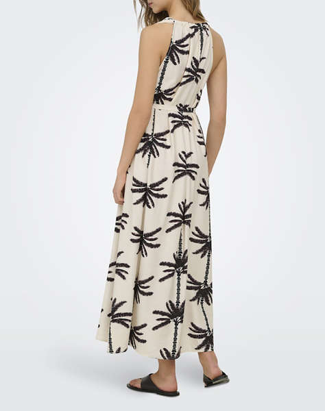 ONLY ONLPALIMA S/L LONG BELT DRESS WVN