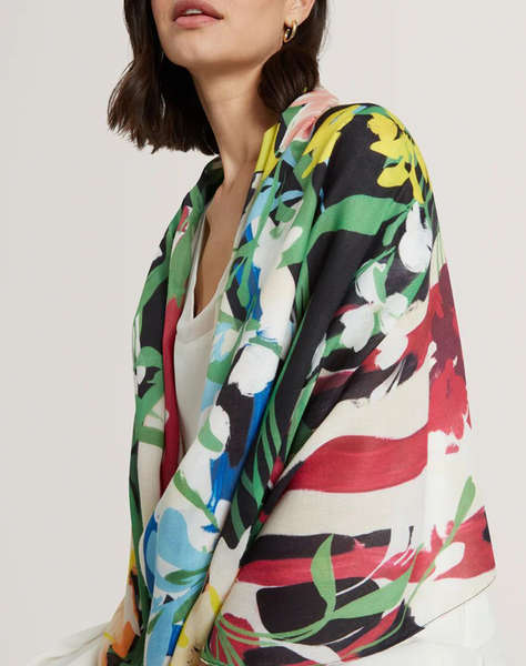 TED BAKER SANDYYS Bouquet Print Woven Scarf