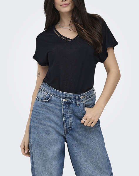 ONLY ONLPENNY S/S BATSLEEVE V-NECK TOP JRS