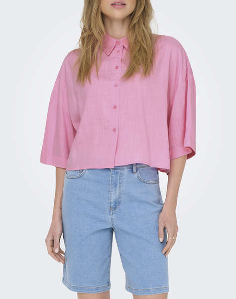 ONLY ONLASTRID LIFE 2/4 CROP SHIRT WVN NOOS
