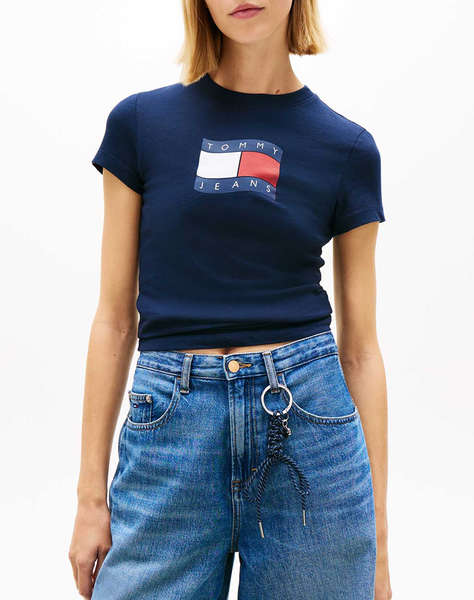 TOMMY JEANS TJW SLIM WAVY FLAG TEE EXT