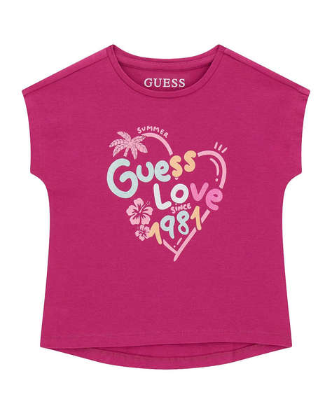 GUESS HIGH LOW SS T-SHIRT BLOUSE CHILDREN GIRL