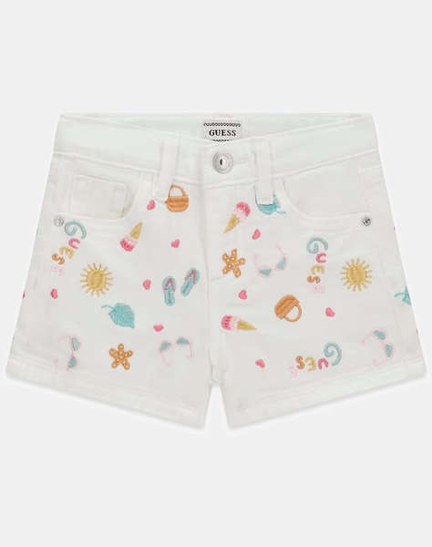 GUESS RIGID BULL DENIM SHORTS W/EMBR CHILDREN''S SHORTS GIRL
