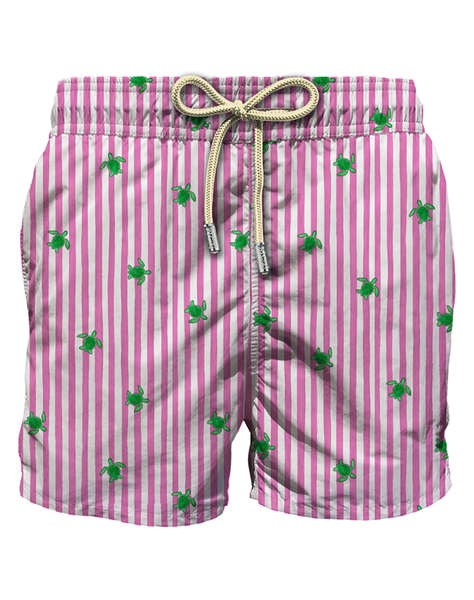MC2 LIGHTING MICRO STRETCH-SWIMSHORT-TURTLE W STRIPES 21