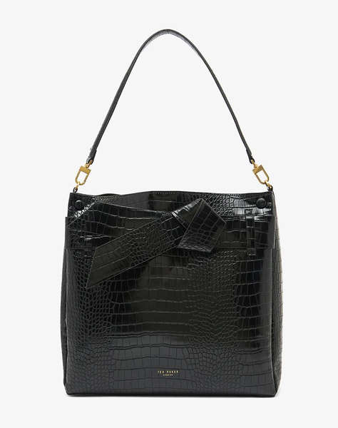 TED BAKER SSOFIA Large Croc Knot Bow Bag