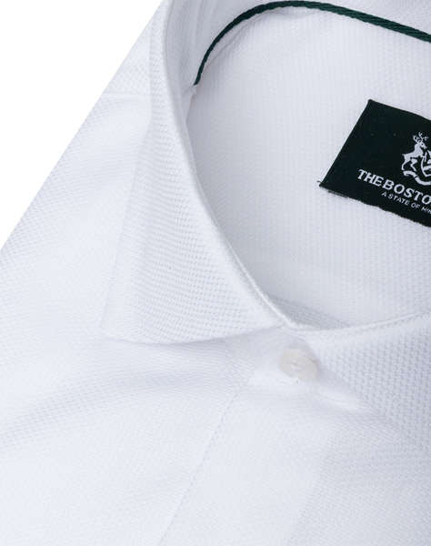 THE BOSTONIANS SHIRT DOBBY CUSTOM FIT Semi-Rex Custom Fit
