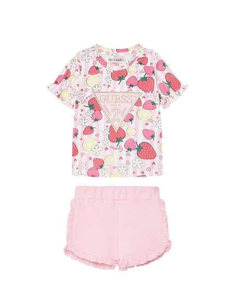 GUESS SET SS T-SHIRT+ACTIVE SHORTS ДЕТСКИ КОМПЛЕКТ GIRL
