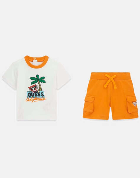 GUESS SET SS T-SHIRT+TERRY SHORTS ДЕТСКИ КОМПЛЕКТ BOY