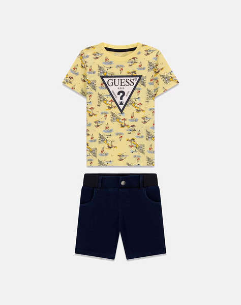 GUESS SET SS T-SHIRT+KNIT DENIM PANT SET CHILDREN BOY