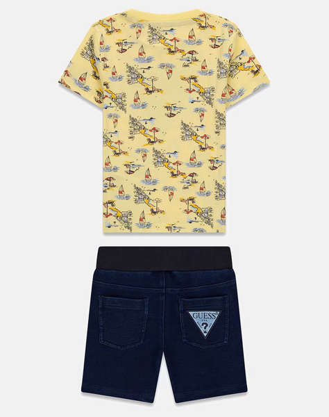 GUESS SET SS T-SHIRT+KNIT DENIM PANT SET CHILDREN BOY
