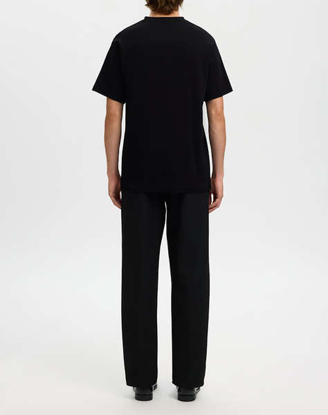SELECTED SLMSPENCER RIB SS O-NECK TEE NOOS