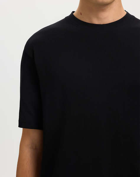 SELECTED SLMSPENCER RIB SS O-NECK TEE NOOS