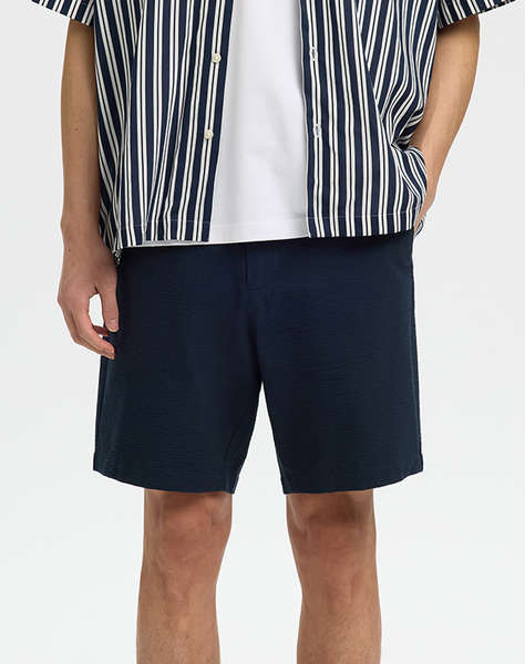 SELECTED SLMKARL-SEERSUCKER REGULAR SHORTS NOOS