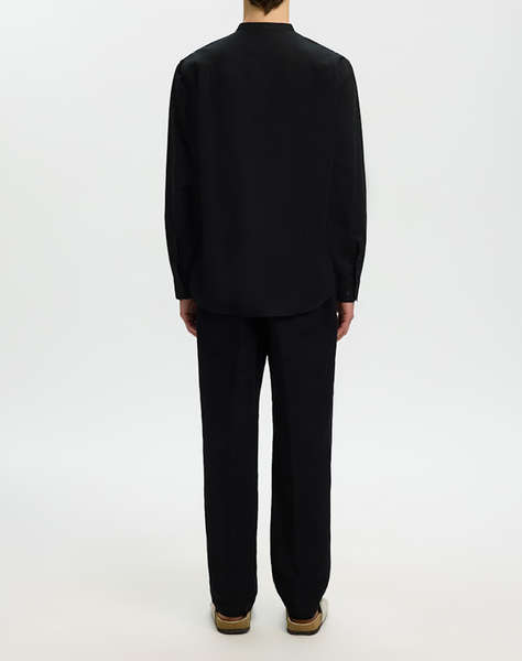 SELECTED SLMREGCLAY LINENBLEND LS SHIRT BAND NOOS