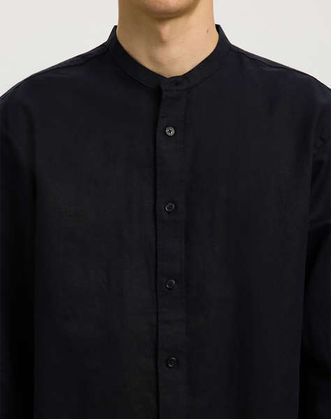 SELECTED SLMREGCLAY LINENBLEND LS SHIRT BAND NOOS