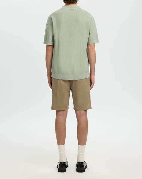 SELECTED SLHMATTIS SS LINEN BLEND STRUC POLO NOOS
