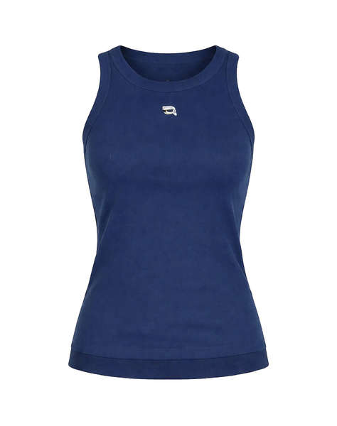 KARL LAGERFELD JEANS IKON RIBBED TANK TOP