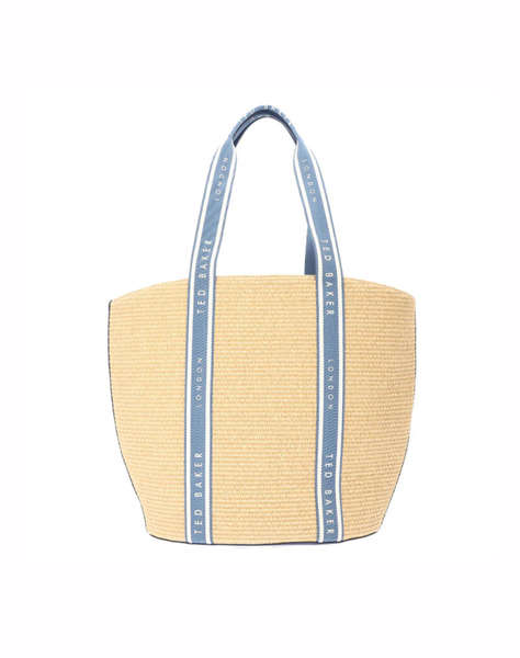 TED BAKER RAFIIA Webbing Detail Raffia Large Tote Bag