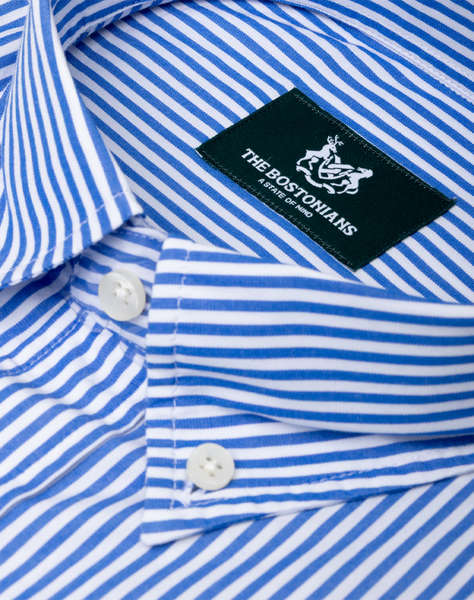 THE BOSTONIANS РИЗА ACORN POPLIN REGULAR FIT Stripe POPLIN Button-down Regular Fit