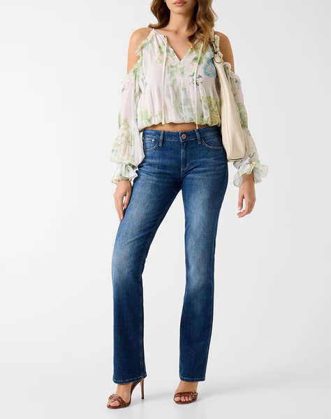 GUESS LS EMILY COLD SHLDR TOP WOMEN''S SHIRT