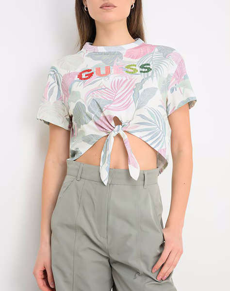 GUESS SS CN GUESS SCRIPT CROP TEE ДАМСКА БЛУЗА