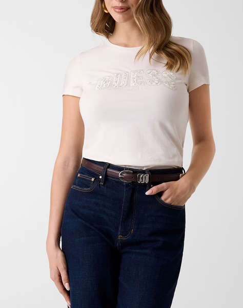 GUESS CN SS LOGO LACE TEE ДАМСКА БЛУЗА