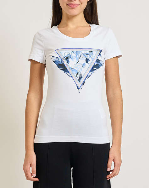 GUESS SS CN FEATHER TRIANGLE TEE ДАМСКА БЛУЗА