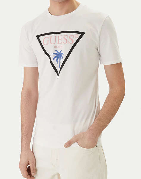 GUESS SS CN NEW TRIANGLE PALM TEEMEN''S BLOUSE