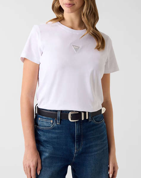 GUESS SS CN MINI STRASS TRIANGLE TEE ДАМСКА БЛУЗА