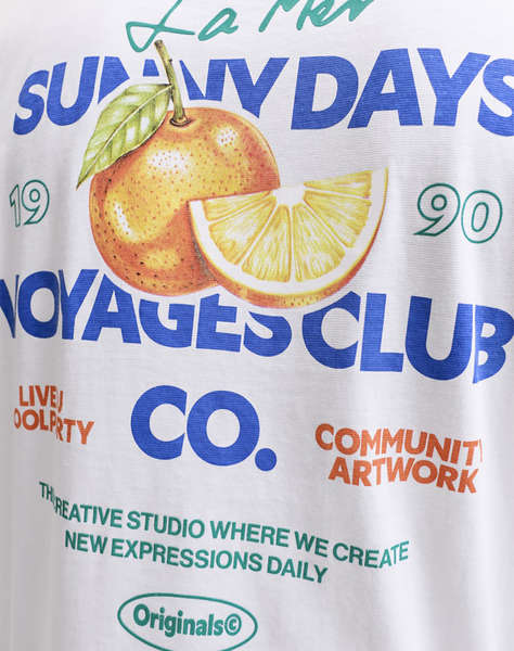 JACK&JONES JORRIVIERA VINTAGE POSTER BACK TEE SS CN