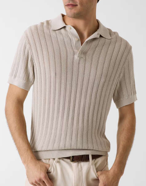GUESS LONNY POLO SS HARRINGBONE STITMEN''S BLOUSE